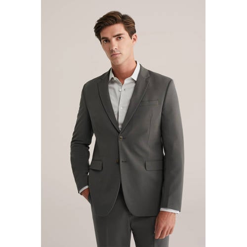 WE Fashion Tall fit colbert donkergroen afbeelding