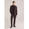 WE Fashion slim pantalon donkerbruin