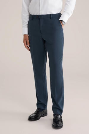 slim pantalon donkerblauw