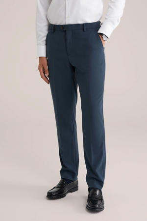 slim pantalon donkerblauw