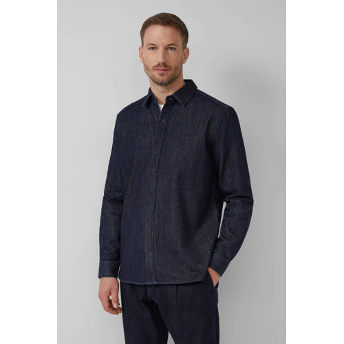 s.Oliver BLACK LABEL regular casual overhemd donkerblauw afbeelding