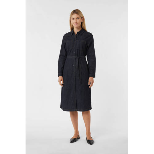 comma denim blousejurk dark blue denim afbeelding