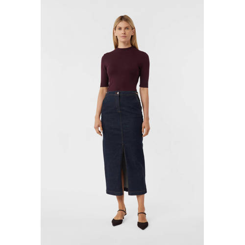 comma denim spijkerrok dark blue denim afbeelding