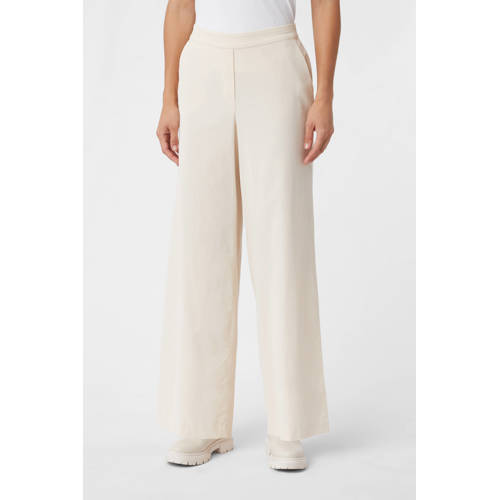 comma casual identity corduroy regular waist casual broek ecru afbeelding