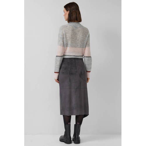 s.Oliver BLACK LABEL suede wikkelrok antraciet afbeelding