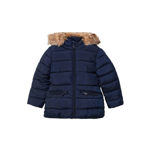 s.Oliver gewatteerde winterjas donkerblauw afbeelding