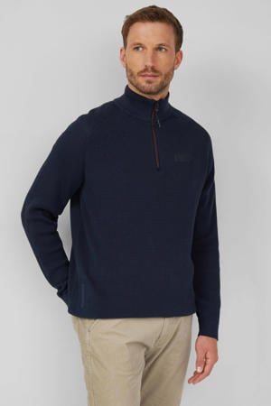 trui gebreid donkerblauw