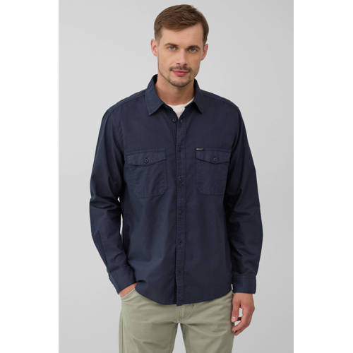 s.Oliver regular casual overhemd donkerblauw afbeelding
