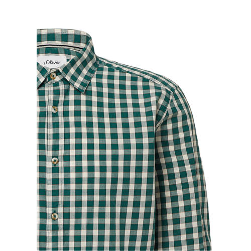 s.Oliver regular casual overhemd groen afbeelding
