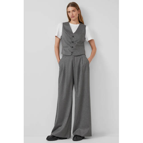s.Oliver wide leg regular waist broek grijs afbeelding