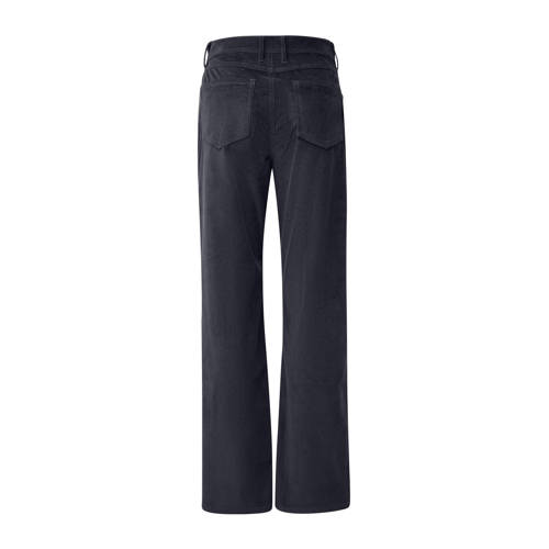 s.Oliver corduroy straight regular waist casual broek marine afbeelding