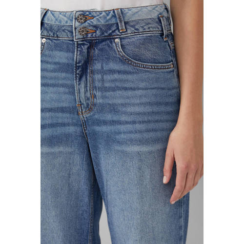 s.Oliver high waist wide leg jeans medium blue denim afbeelding