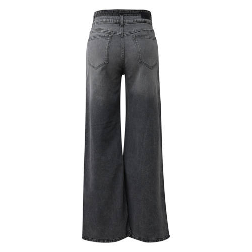 s.Oliver high waist wide leg jeans grey denim afbeelding