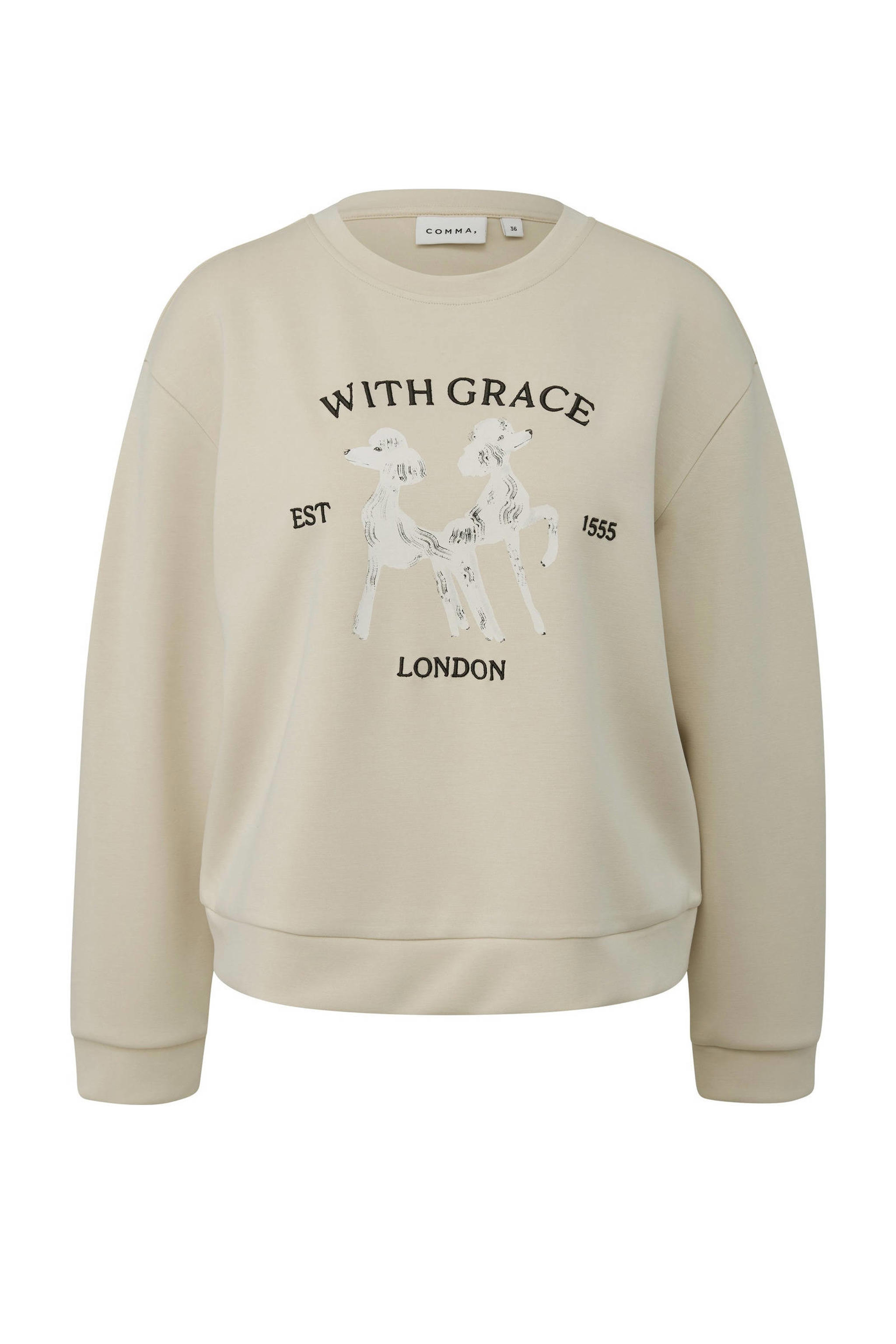comma MIT ZIERSTEINEN - Sweater - schwarz/zwart comma MIT ZIERSTEINEN - Sweater - schwarz/zwart