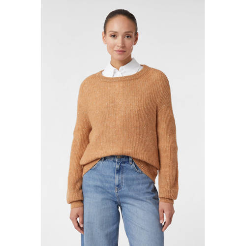 comma trui camel grof gebreid afbeelding