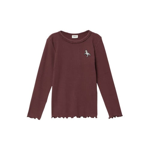 s.Oliver longsleeve donkerpaars afbeelding