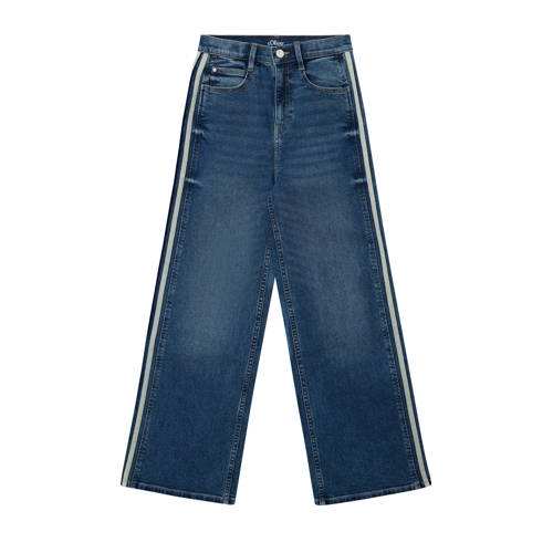 s.Oliver wide leg jeans medium blue denim afbeelding