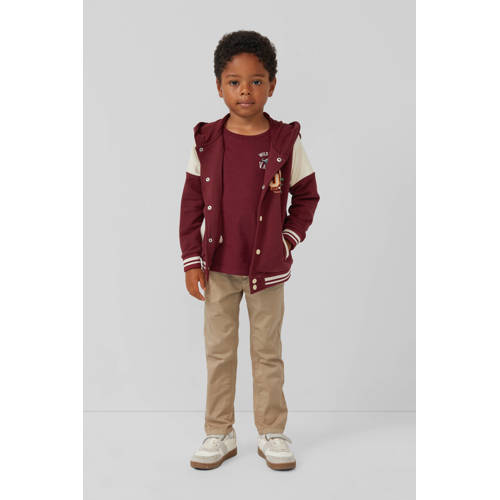 s.Oliver longsleeve met backprint roodbruin afbeelding