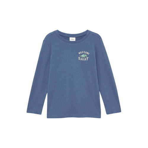 s.Oliver longsleeve met backprint donkerblauw afbeelding