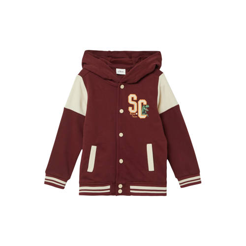 s.Oliver sweatvest donkerrood afbeelding