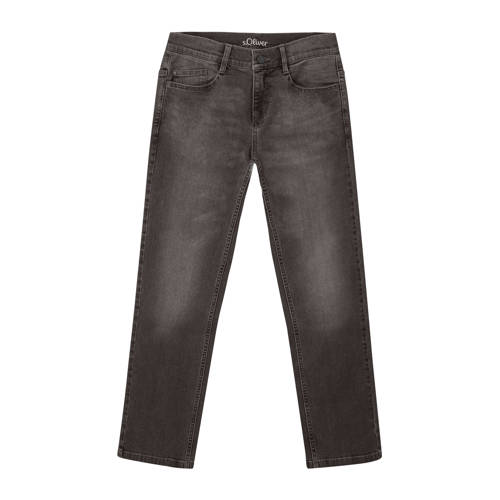 s.Oliver relaxed  waist slim fit jeans grey denim afbeelding
