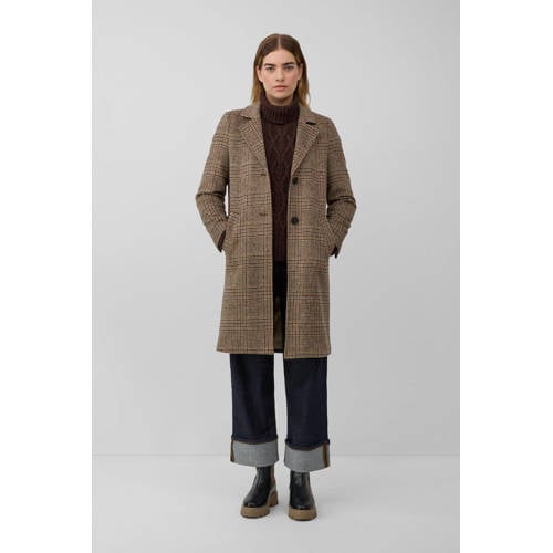 s.Oliver wollen manteljas beige afbeelding