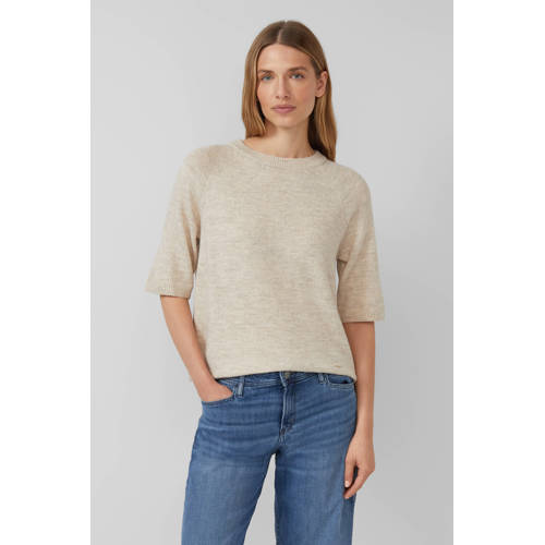 s.Oliver gebreide trui met wol beige afbeelding