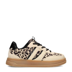 Nala sneakers met panterprint beige/zwart