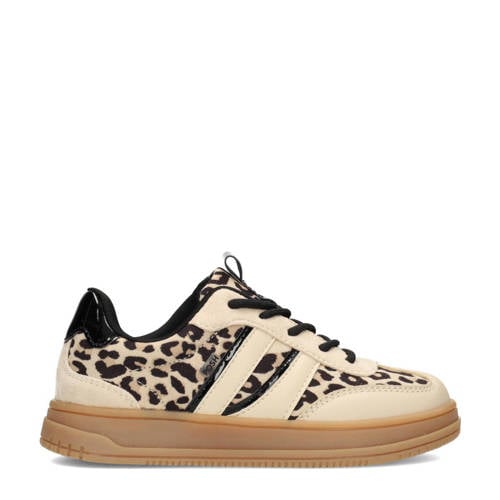 POSH by Poelman Nala sneakers met panterprint beige/zwart afbeelding