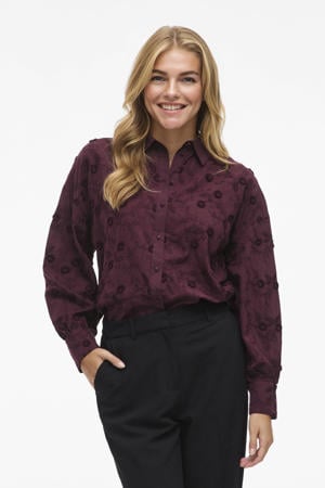 blouse donkerrood