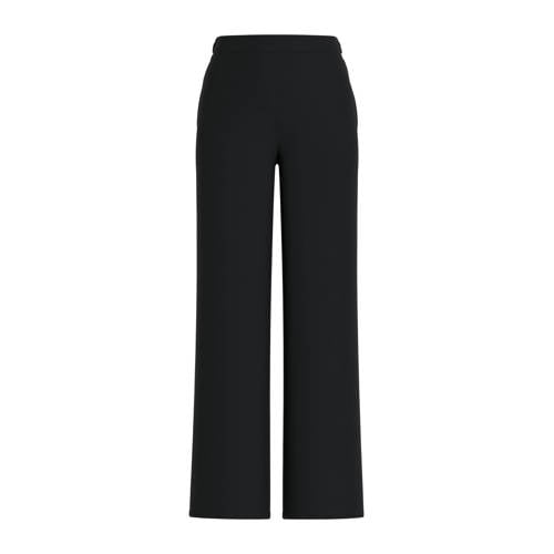 VILA wide leg regular waist casual broek zwart afbeelding