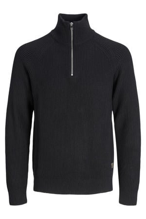 trui rib gebreid Plus Size zwart