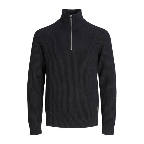 JACK & JONES PLUS SIZE trui rib gebreid Plus Size zwart afbeelding
