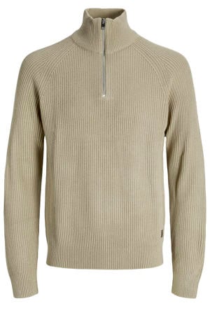 trui rib gebreid Plus Size lichtbruin