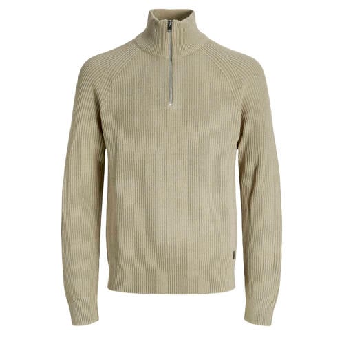 JACK & JONES PLUS SIZE trui rib gebreid Plus Size lichtbruin afbeelding