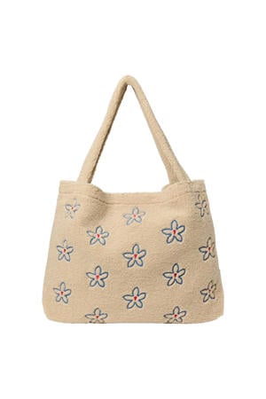 luiertas Teddy Flower Heart Mom Bag ecru