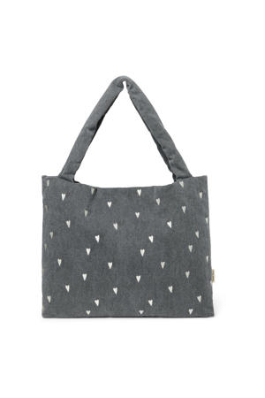 luiertas Denim Hearts Mom Bag grijs