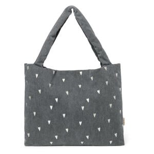 luiertas Denim Hearts Mom Bag grijs