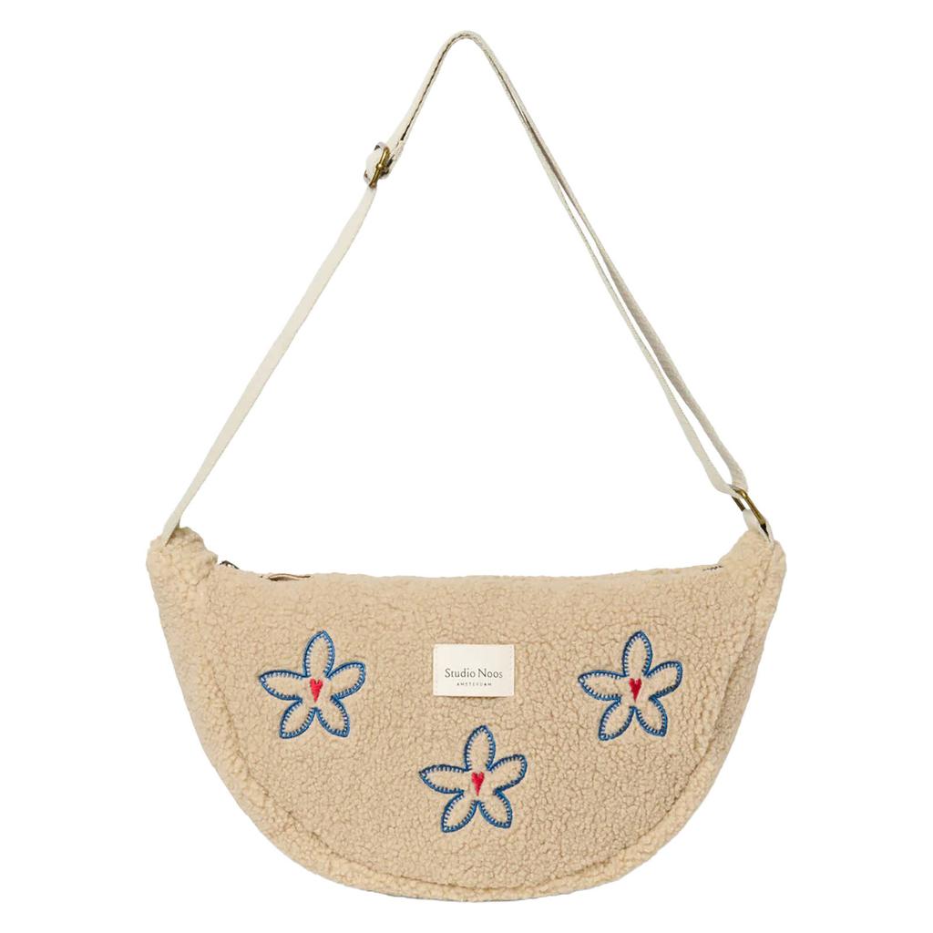 Studio Noos crossbody tas Teddy Flower Heart ecru