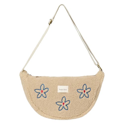 Studio Noos crossbody tas Teddy Flower Heart ecru afbeelding