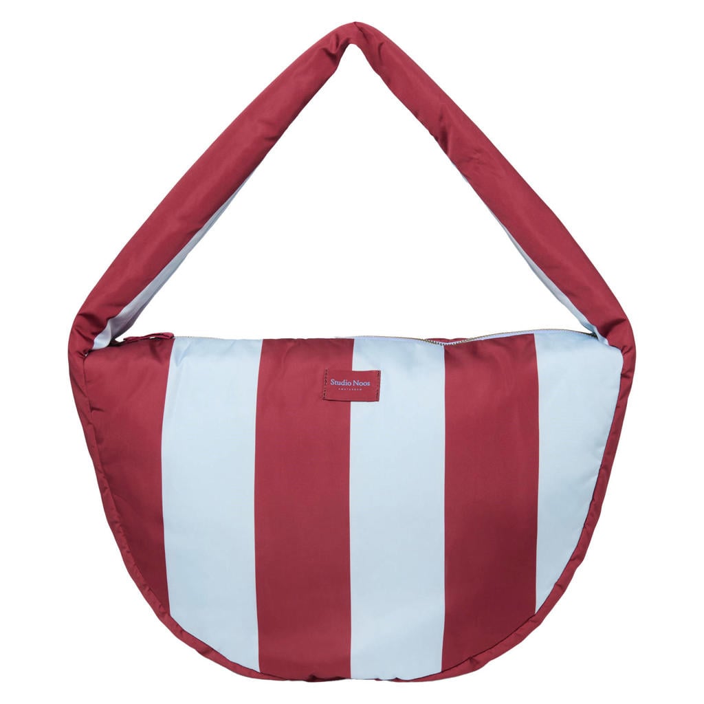 Studio Noos crossbody tas Bold Stripe bordeauxrood/lichtblauw