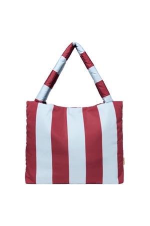 luiertas Bold Stripe bordeauxrood/lichtblauw