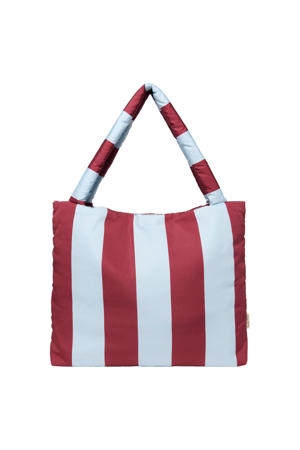 luiertas Bold Stripe bordeauxrood/lichtblauw