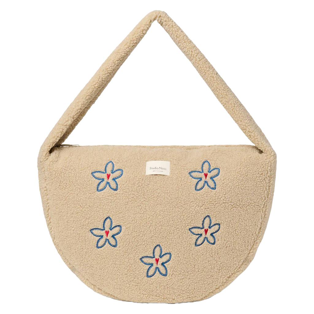 Studio Noos crossbody tas Teddy Flower Heart ecru