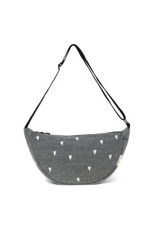  denim crossbody tas Denim Heart grijs
