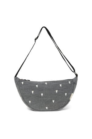 denim crossbody tas Denim Heart grijs