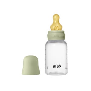 Babyfles 150 ml - Sage - met latex speen en opvouwbare trechtertje