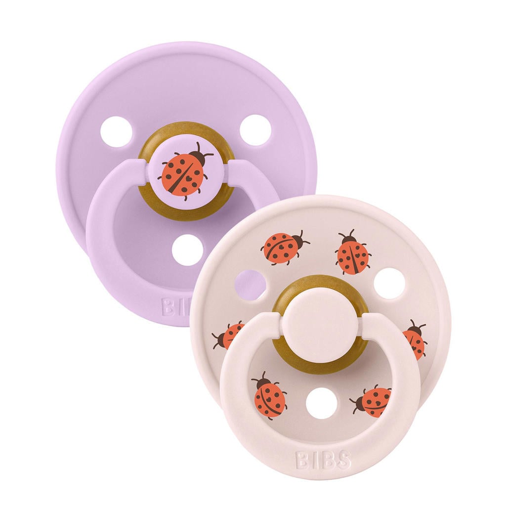 BIBS Studio Colour Studio Colour Ladybug - Maat 1 - Violet Sky Mix (2 stuks)