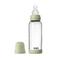 BIBS Glazen Babyfles - 240 ml - Sage -  met silicone speen en opvouwbare trechtertje
