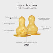 thumbnail: BIBS Glazen Babyfles - 120 ml - Blush - met latex speen en opvouwbare trechtertje